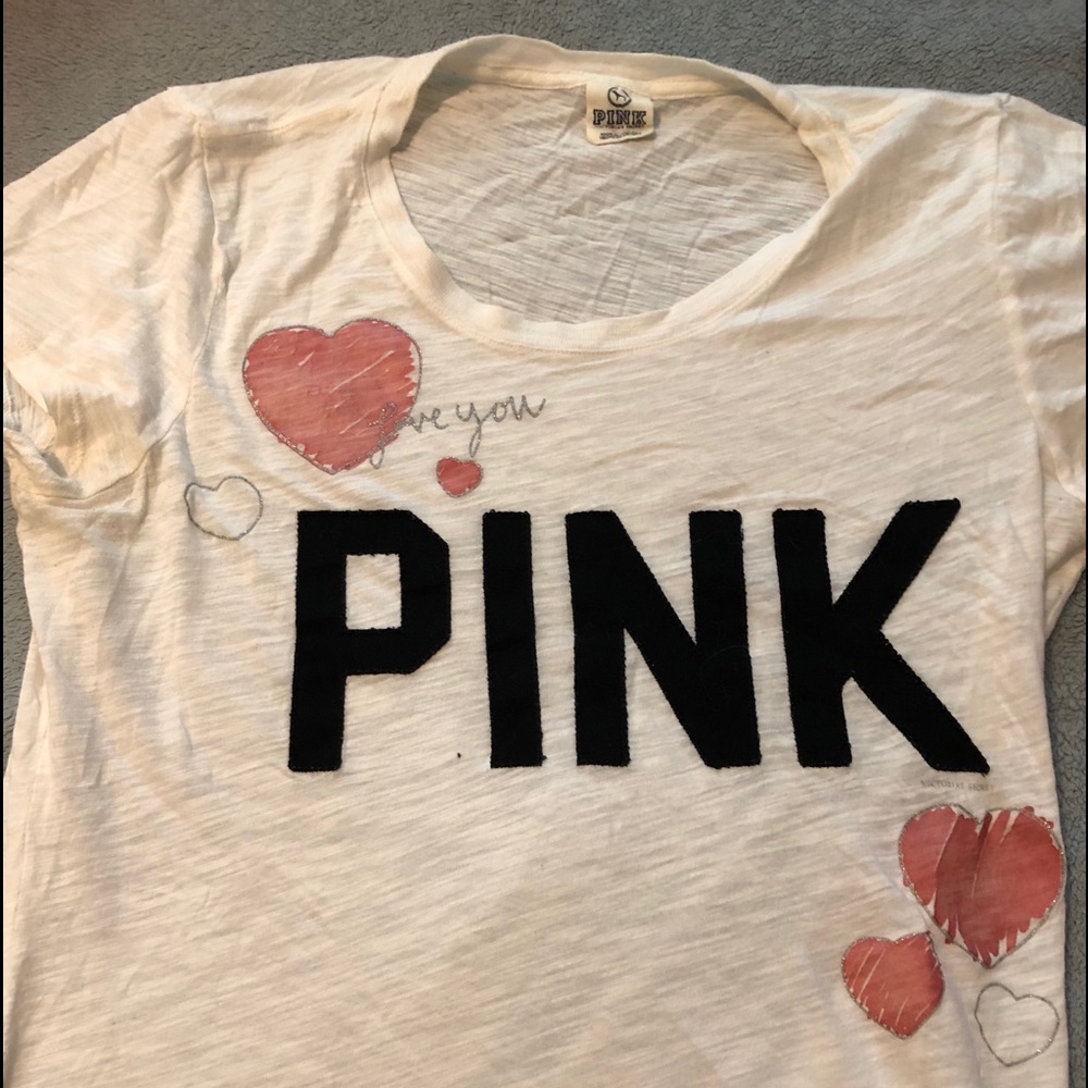 Victoria’s Secret Pink, Floral logo Tee